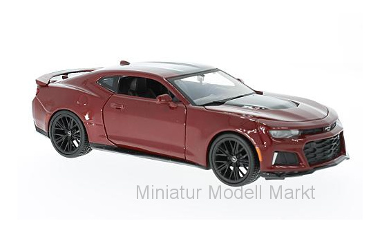 Maisto 31512RED Chevrolet Camaro ZL1, metallic-dunkelrot, 2017 1:24