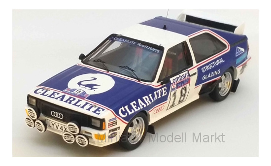 Trofeu RRUK25 Audi quattro, No.18, Rallye WM, RAC Rallye, D.Weidner/R.Arthur, 1983 1:43
