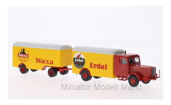 Brekina 018339 Büssing 8000 Kofferzug, Erdal 1:87