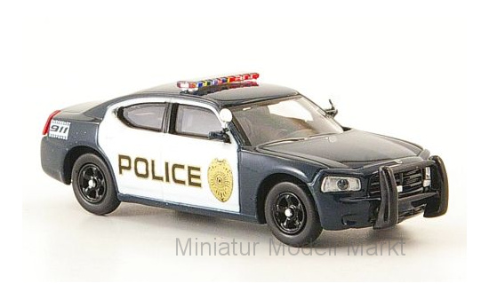 Ricko 38368 Dodge Charger, dunkelblau/weiss,  Police, Polizei (USA) 1:87