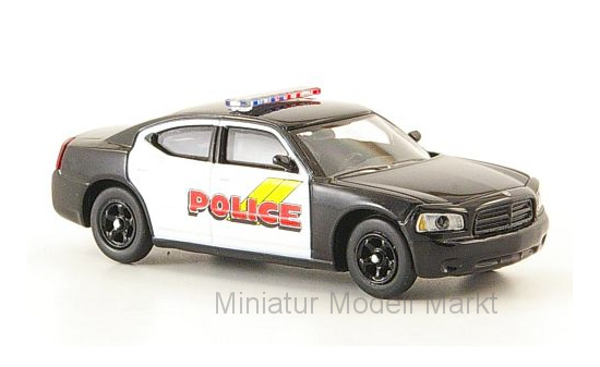 Ricko 38268 Dodge Charger, schwarz/weiss,  Police, Polizei (USA) 1:87