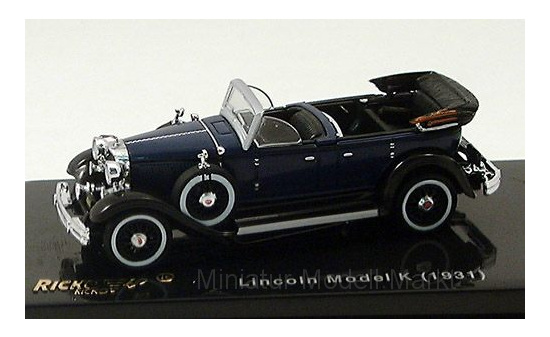 Ricko 38863bl Lincoln Model K, dunkelblau, ohne Vitrine, 1931 1:87