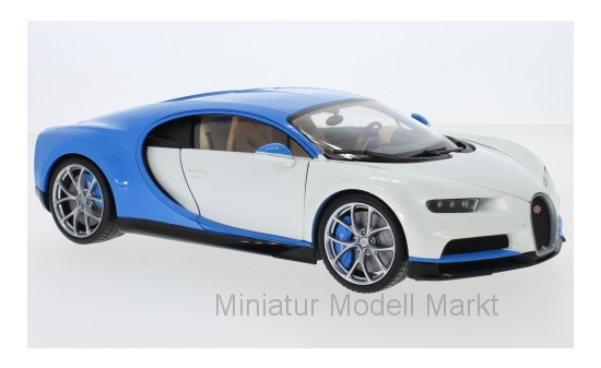 Welly 11010MB-WHITE Bugatti Chiron, weiss/hellblau, 2016 1:18