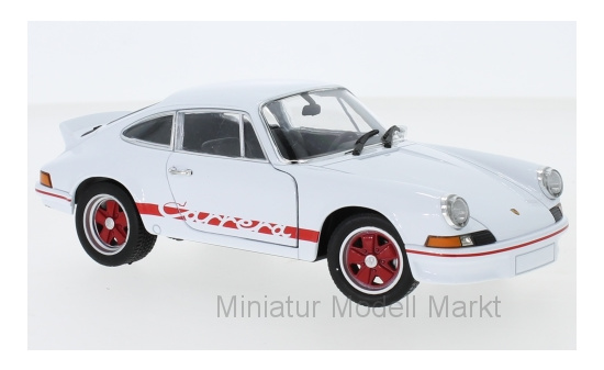 Welly 24086WHITE Porsche 911 Carrera RS 2.7, weiss/rot, 1973 1:24