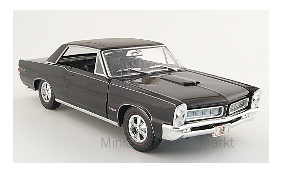 Maisto 31885BLACK Pontiac GTO Hurst Edition, schwarz, ohne Vitrine, 1965 1:18