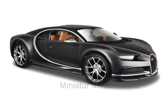 Maisto 31514GREY Bugatti Chiron, metallic-grau, 2016 1:24