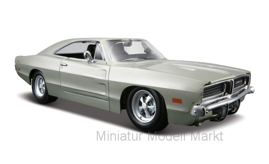 Maisto 31256SILVER Dodge Charger R/T, silber, 1:25, 1969 1:24