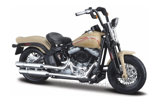 Maisto 20-18867M-BEIGE Harley Davidson FLSTSB Cross Bones, matt-beige, 2008 1:18