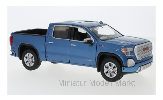 Motormax MOM79362BLUE GMC Sierra 1500 Denali Crew Cab - blau (Metallic) 1:24