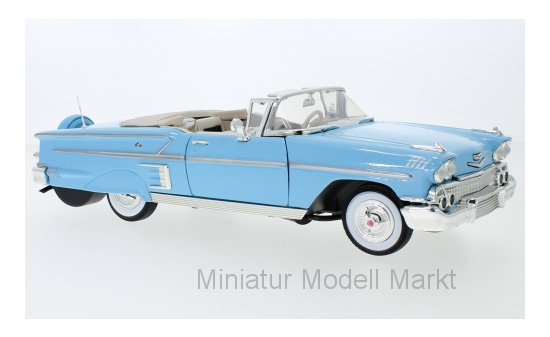 Motormax 73112LIGHT-BLUE Chevrolet Impala Convertible, hellblau, 1958 1:18