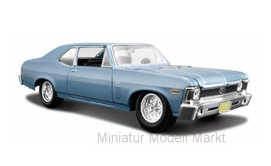 Maisto 31262BLUE Chevrolet Nova SS, metallic-hellblau, 1970 1:24