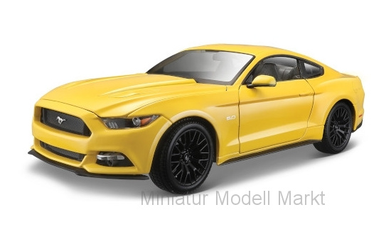 Maisto 31197YELLOW Ford Mustang GT, gelb, 2015 1:18