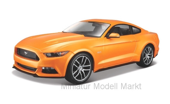 Maisto 31197ORANGE Ford Mustang GT, metallic-orange, 2015 1:18