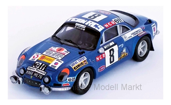 Trofeu RRMA01 Alpine Renault A110, No.8, Rally Marokko, Le Tahitien/G.de Warren, 1974 1:43