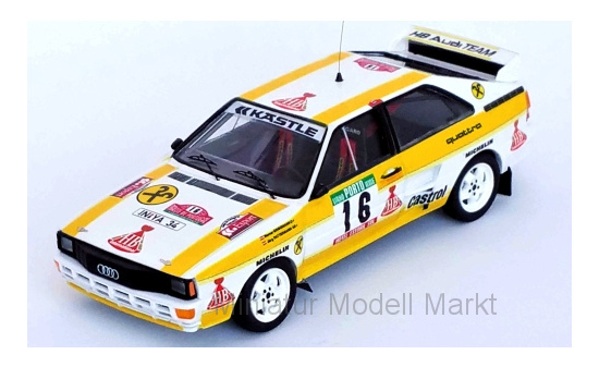 Trofeu RRAL91 Audi quattro, No.16, HB, Rallye WM, Rallye Portugal, W.Grissmann/J.Pattermann, 1985 1:43