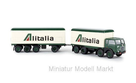 Brekina 58432 Fiat 690 Millepiedi Kofferzug,  Alitalia, 1960 1:87