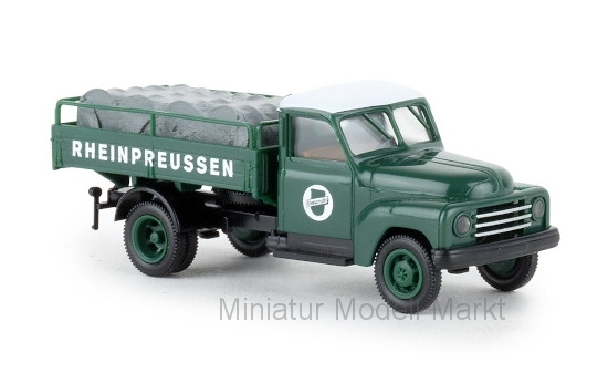 Brekina 37141 Hanomag L 28 Pritsche, Rheinpreussen, mit Ladegut, 1950 1:87