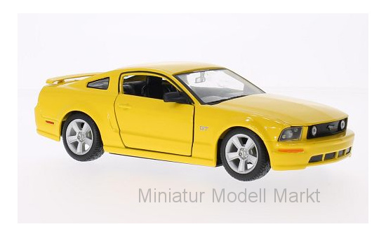 Maisto 31997YELLOW Ford Mustang GT Coupe, gelb, 2006 1:24