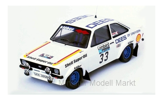 Trofeu RRUK39 Ford Escort MK II RS 1800, RHD, No.33, Dees of Croydon, Rallye WM, RAC Rallye, T.Brise/P.Short, 1980 1:43