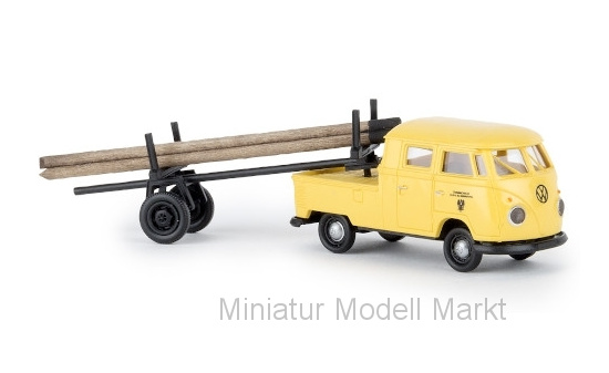 Brekina 32836 VW T1b Doka mit Nachläufer, Österreichische Post, mit Ladegut , 1960 1:87