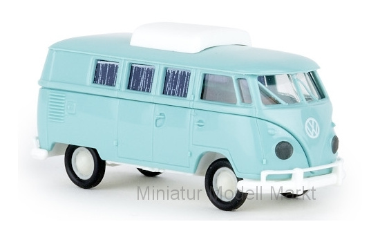 Brekina 31604 VW T1b Camper, helltürkis, mit Hubdach, 1960 1:87