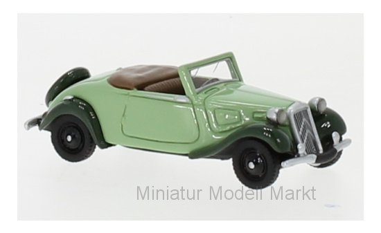 BoS-Models 87730 Citroen Traction Avant Cabriolet, hellgrün/dunkelgrün, 1936 1:87