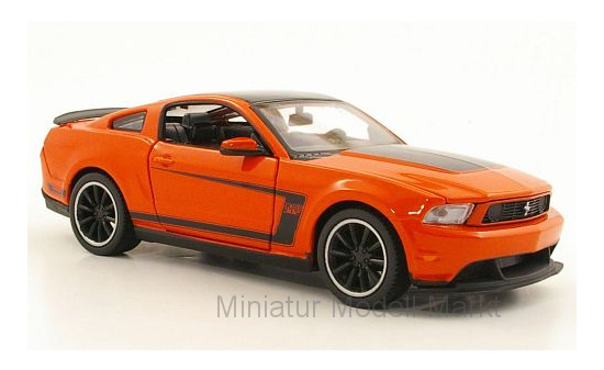 Maisto 31269ORANGE Ford Mustang Boss 302, dunkelorange 1:24