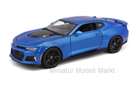 Maisto 31512BLUE Chevrolet Camaro ZL1, metallic-blau, 2017 1:24