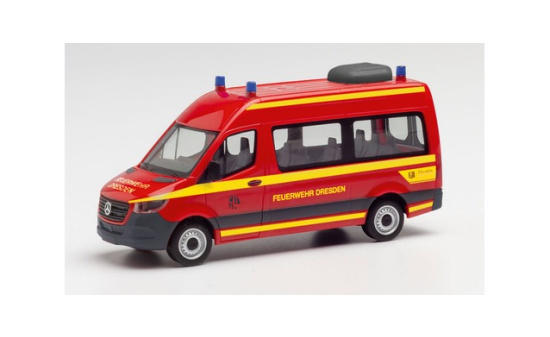 Herpa 095488 Mercedes-Benz Sprinter 18 Bus HD Feuerwehr Dresden 1:87