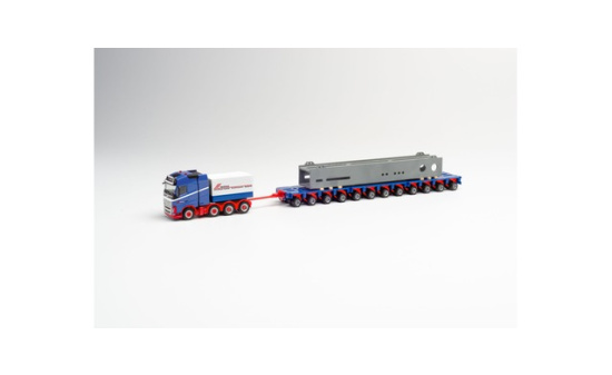 Herpa 312158 Volvo FH 16 Gl. Tiefladezug mit Behelfsbrücke 