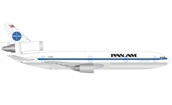 Herpa 534475 Pan American World Airways McDonnell Douglas DC-10-30 N84NA Glory of the Skies 1:500