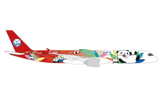 Herpa 534499 Sichuan Airlines Airbus A350-900 Panda Route B-306N - Vorbestellung 1:500