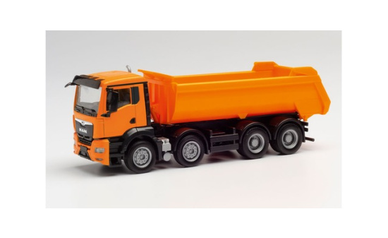 Herpa 312417 MAN TGS NN Rundmulden-LKW 4-achs, kommunalorange - Vorbestellung 1:87