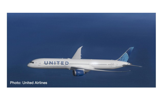 Herpa 534321 United Airlines - new Colors, Boeing 787-10 Dreamliner - Vorbestellung 1:500