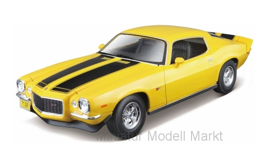 Maisto 31131YELLOW Chevrolet Camaro Z28, gelb/schwarz, 1971 1:18