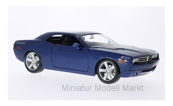 Maisto 31396BLUE Dodge Challenger Concept , metallic-blau/matt-schwarz, 2006 1:18