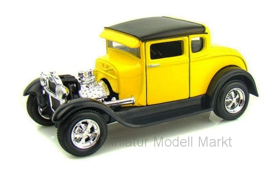 Maisto 31201YELLOW Ford Model A Hot Rod, gelb/schwarz, 1929 1:24