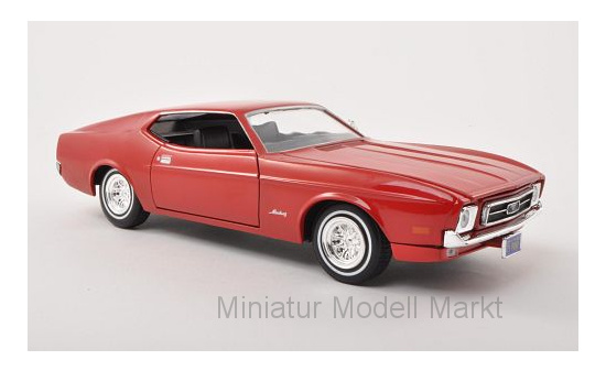 Motormax 73327RD Ford Mustang Sportsroof, rot , ohne Vitrine, 1971 1:24