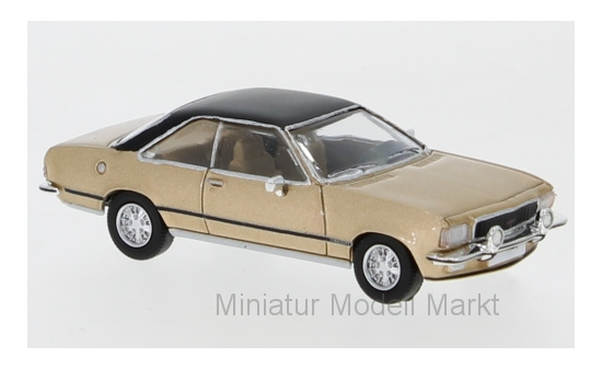 PCX87 PCX870038 Opel Commodore B Coupe, metallic-hellbraun/matt-schwarz, 1972 1:87