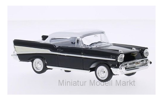 Lucky Die Cast 94201BLACK Chevrolet Bel Air, schwarz/weiss, 1957 1:43