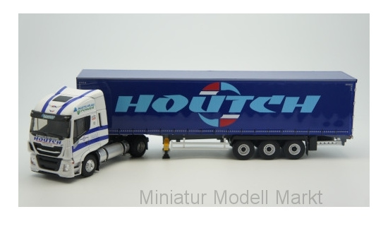 Eligor 116802 Iveco Stralis NP, Transports Houtch, Gardinenplanensattelzug 1:43