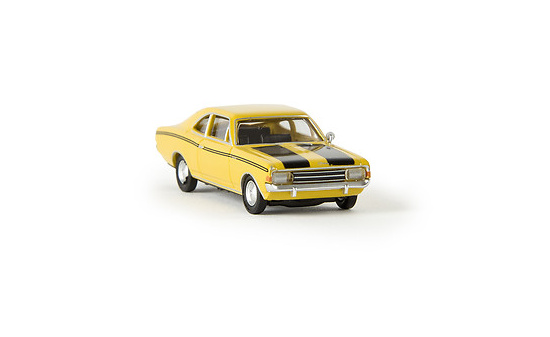 Brekina 20659 Opel Rekord C Coupe gelb, schwarz,  1:87