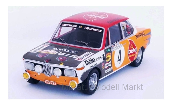 Trofeu RRBE20 BMW 2002 ti, No.4, Dole Bananas, Rally Ypres, Pedro/Jimmy, 1973 1:43