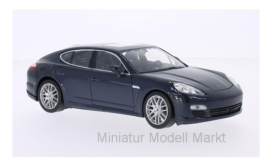 Welly 24011MET-BLUE Porsche Panamera S, metallic-dunkelblau 1:24