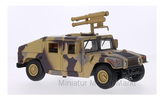 Motormax 73309 Hummer Humvee, mit Starburst Raketenwerfer, camouflage 1:24