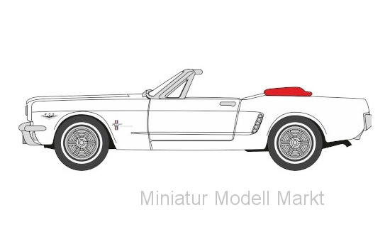Oxford 87MU65005 Ford Mustang Convertible, weiss, 1965 1:87