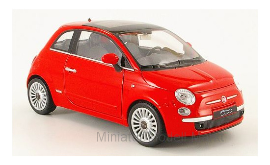 Welly 22514red Fiat 500, rot, ohne Vitrine, 2007 1:24