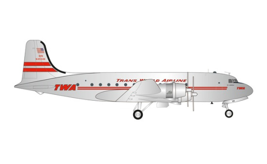 Herpa 571074 TWA Trans World Airline Douglas DC-4 N45346 