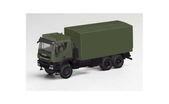 Herpa 746762 Iveco Trakker 6x6 Pritsche/Plane Flecktarndesign 