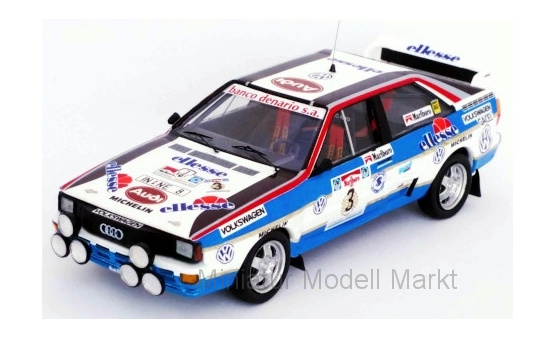 Trofeu RRAR01 Audi quattro, No.3, Rallye WM, Rallye Argentinien , J.Recalde/J.Del Buono, 1984 1:43